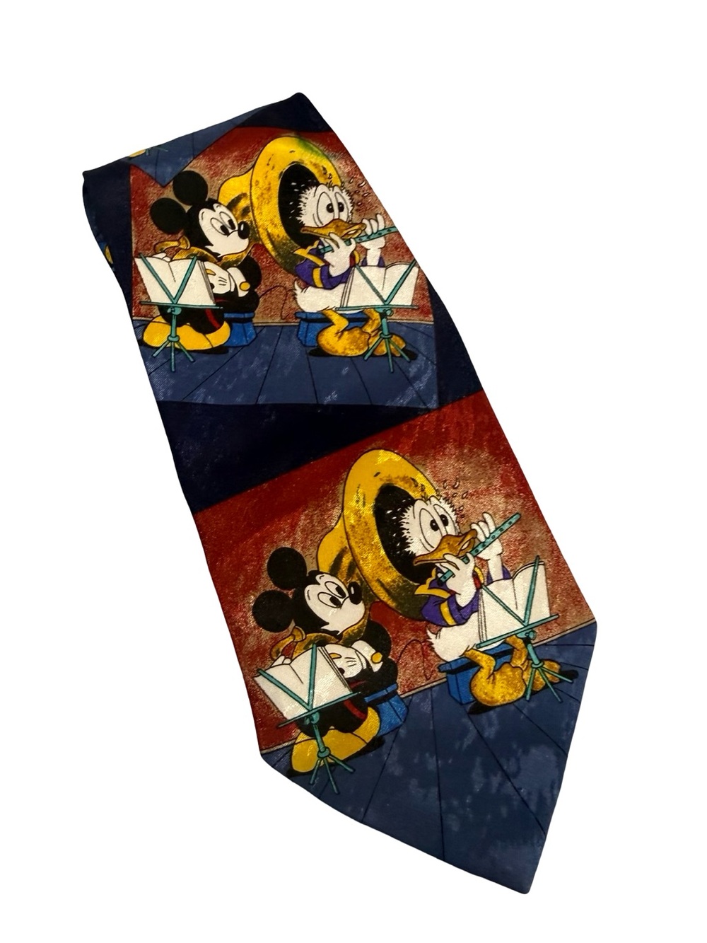Vintage Olympia Mickey Mouse Donald Duck Musical Band Novelty Necktie